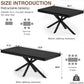 Black Extendable Dining Table Hidden Storage Extension