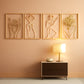 Gold Abstract Minimalist Sculptural Wall Art 17x11.8
