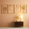 Gold Abstract Minimalist Sculptural Wall Art 17x11.8