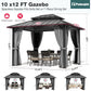 10x12 Galvanized Steel Hardtop Gazebo Aluminum Frame