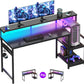 55 Inch Gaming Desk With LED Lights