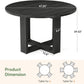 Round Dining Table 47.24 Black Luxurious Solid Wood