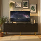 Black TV Stand for 80 Inch Televisions Entertainment