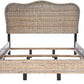 CoastalInspired Full Size Rattan Bed Headboard Grey