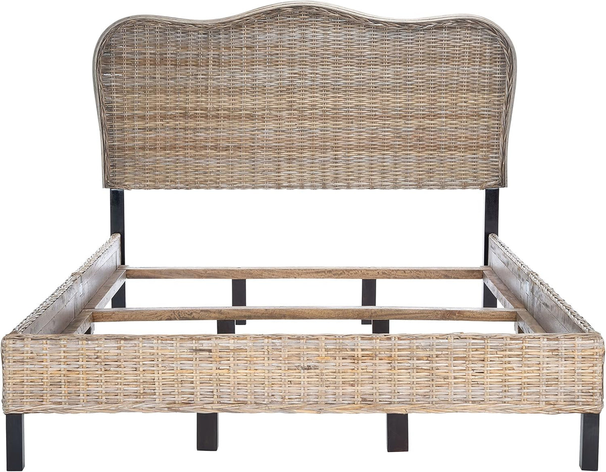 CoastalInspired Full Size Rattan Bed Headboard Grey
