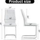 White Faux Leather Dining Chairs Four Pack Chrome Finish