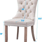 Velvet Dining Chairs Set Of 6 Beige Tufted High Back