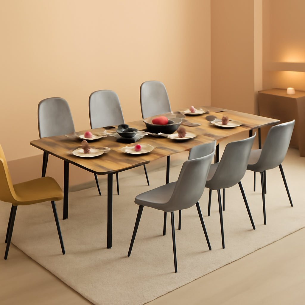 Tribesigns Light Walnut Contemporary Dining Table Kitchen