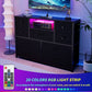 Charcoal Nine Drawer Wardrobe TV Stand With LED Lighting