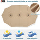 Fifteen Foot Patio Umbrella Khaki Outdoor Poolside Base