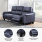 Cerulean Leather Wall Hugger Power Reclining Sofa