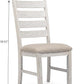 Dining Room Chair Set Of 2 Whitewash Finish Upholstered
