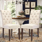Beige Tufted Upholstered Parsons Dining Chairs Set