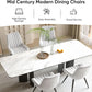 White Upholstered Dining Chairs With Thick Cushions