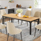 78 Inch Rustic Wood Dining Table For 6-8 People Rectangular