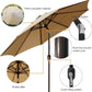 9 Foot Outdoor Patio Umbrella With Push Button Tilt