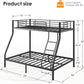 Charcoal Twin Over Full Industrial Strength Bunk Bed