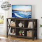 6 Cube Storage Organizer Bookcase Walnut Brown Living Room-3