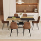 71 Inch Weathered Brown Premium Rustic Dining Table Set