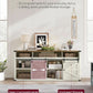 Rustic White Honey Brown Seventy Five Inches TV Stand