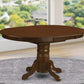 Oval Solid Wood Dining Table With Butterfly Leaf Espresso