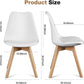 Set Of Four White Contemporary PU Leather Dining Chairs
