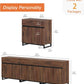 Brown 3 in 1 Sideboard Buffet Cabinet With Adjustable Shelf