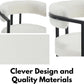 White Sherpa Upholstered Barrel Dining Chairs Pair