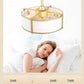 Gold Twenty Inch Boho Iridescent Crystal Ceiling Fan