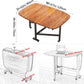 Forty Seven Inch Drop Leaf Folding Dining Table Solid Wood