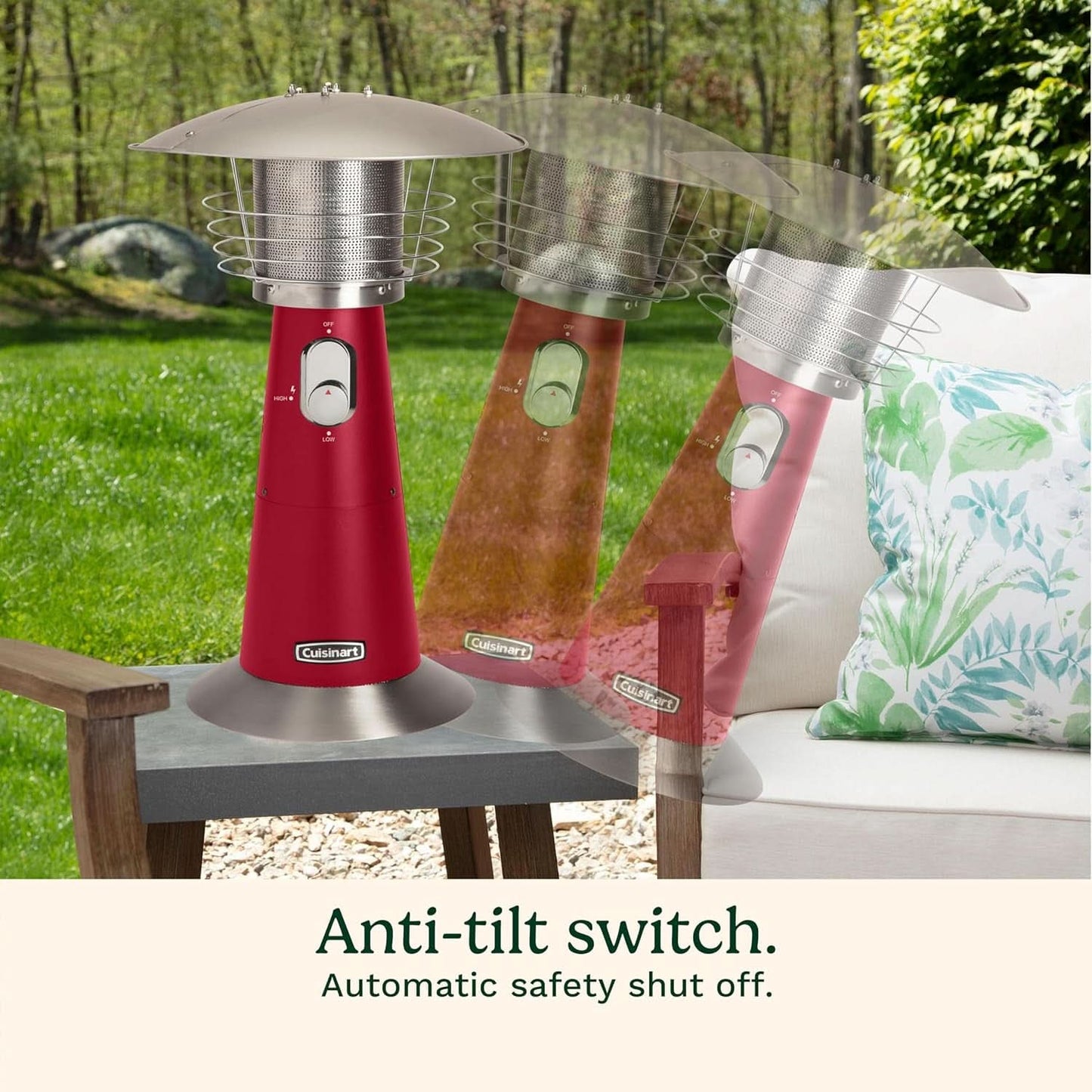 Portable Tabletop Patio Heater 11000 BTU Red Outdoor