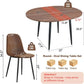 Walnut Extendable Dining Table Set Six Chairs Upholstered