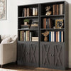 Industrial Floorstanding Five Shelf Bookcase With Doors