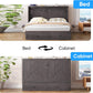Gray Murphy Cabinet Bed Queen Multi Functional Mattress