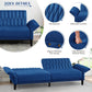 77Inch Velvet Convertible Sofa Bed Featuring Armrests-3