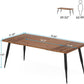 70.9 Inch Dining Table For 6 To 8 With Metal Legs Rustic