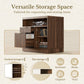 Thirty Two Inch Walnut Lateral File Cabinet Lockable Assembly