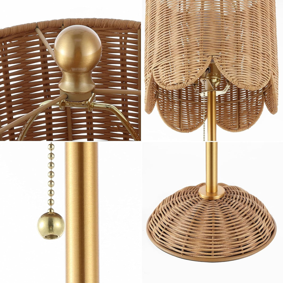 27.5 Brass Gold Coastal Table Lamps LED Bulbs Included