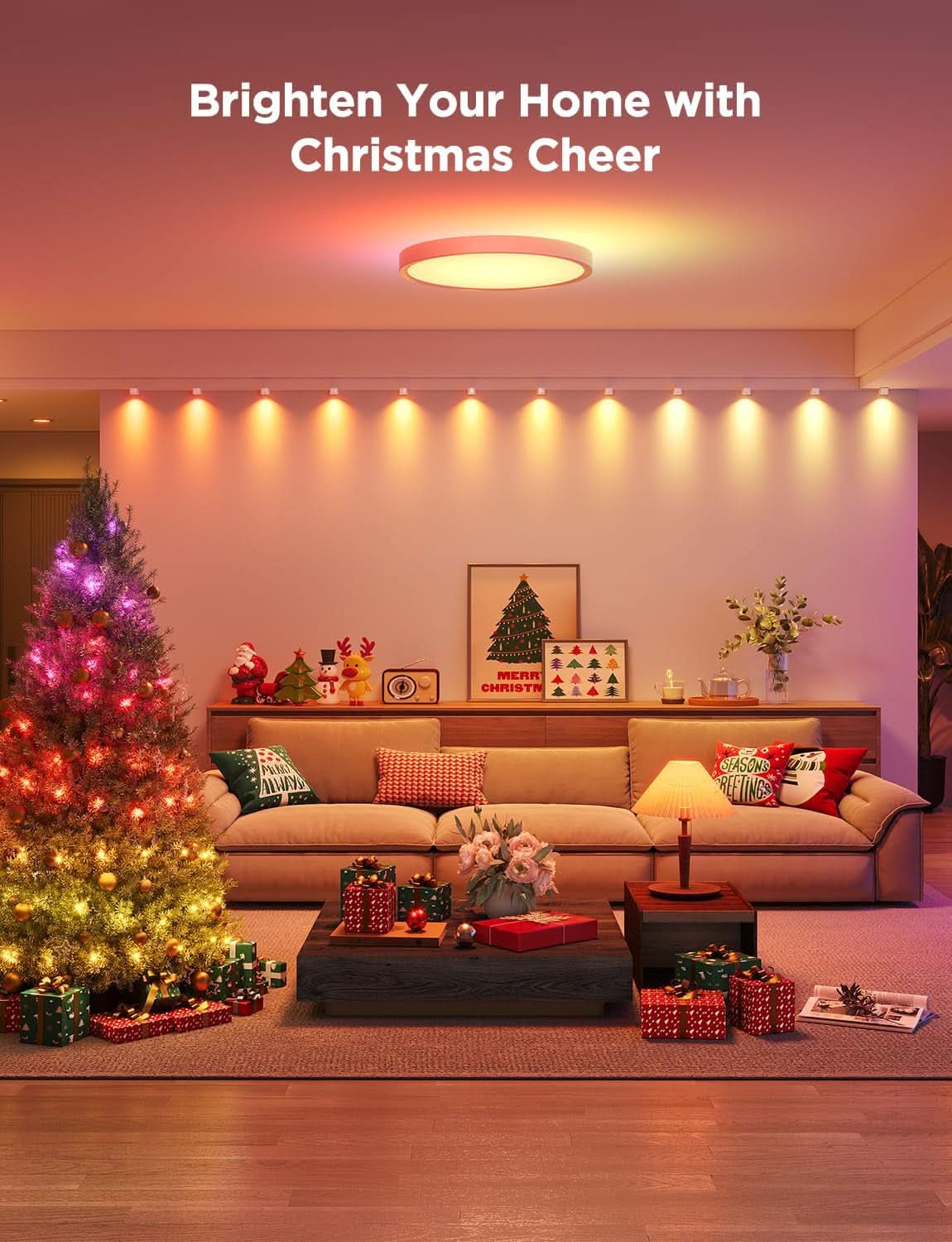 RGBIC Smart Ceiling Light 12 Inch Alexa Compatible