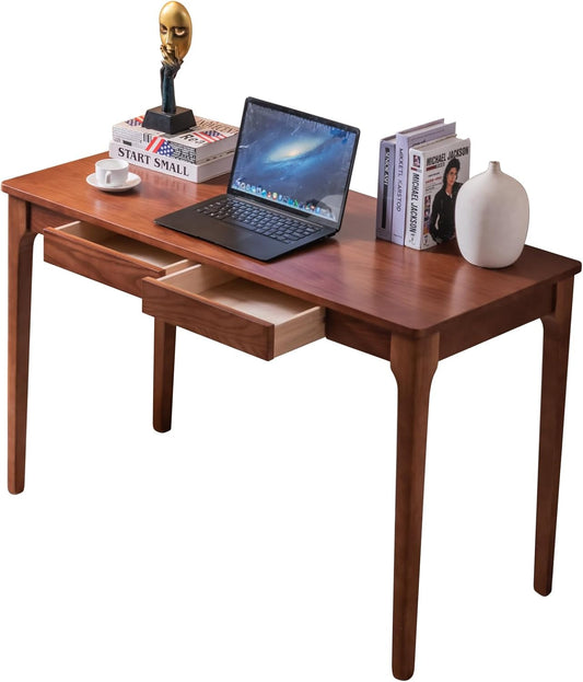 Cherry Contemporary Hardwood Desk Drawers 47.2 Inches
