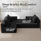 Black 92.5 Inch Modular Sectional Sofa Convertible