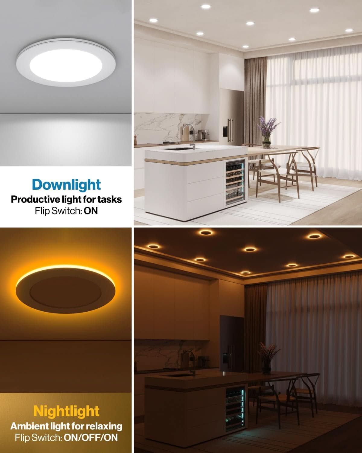 Sunco 24-Pack 4 Inch Ultra Thin LED Recessed Ceiling Lights