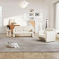 LuxuriousAndComfortable Lambswool Fabric Accent Chair With Arms