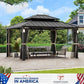 12x14 Foot Gazebo With Weatherproof Aluminum Hardtop
