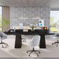 63-Inch Black Dining Table For 4 To 6 Guests For Kitchen And Dining