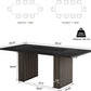 Dining Table 78 Inch Black Rectangular Farmhouse Kitchen