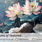 Elegant Floral Lotus Canvas Wall Art 40x20 Framed Canvas