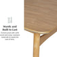 Mid-Century Solid English Ash Dining Table 59-Inch