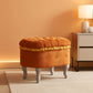 Orange Upholstered Storage Ottoman for Living Room