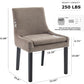 Luxurious Camel Upholstered Dining Chairs With Wood